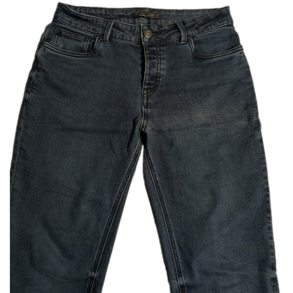prAna Buxton Jeans Womens 4/27 Blue Straight Leg Button Fly Stretch Denim - Picture 4 of 10